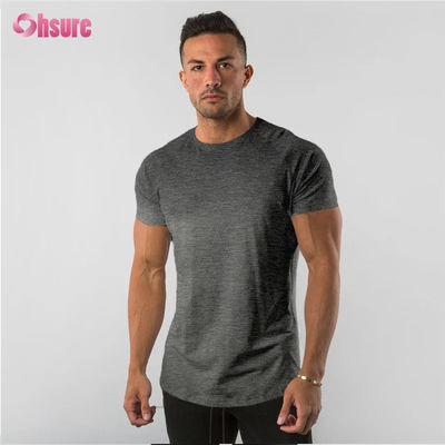 95%cotton 5% Spandex Custom Private logo Workout Wear Gym Clothing Fitness Apparel Plain Blank Men T-shirt Sport