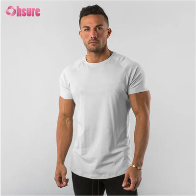 95%cotton 5% Spandex Custom Private logo Workout Wear Gym Clothing Fitness Apparel Plain Blank Men T-shirt Sport