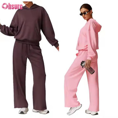 Women's 2 Piece Outfits Sweatsuit Sets Hoodies Wide Leg Sweatpants Tracksuit 2024 Fall Matching Lounge Set