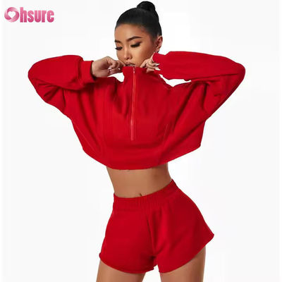New Warm Sports Hoodies Casual Loose Stand Collar Top Custom Women Running Fitness Sweater Hoodies
