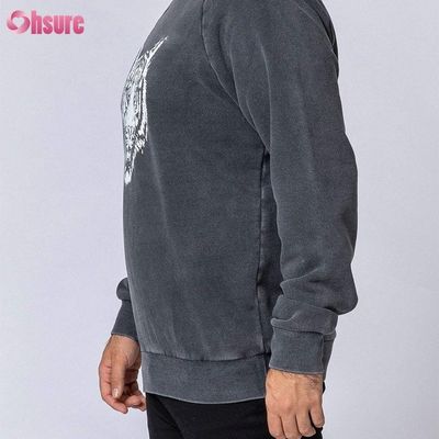 Crew Neck Sweatshirts Casual Pullovers Men Hoodies Print High Quality Cotton Fleece Winter Clothes for Men Jersey Fabric Knitted