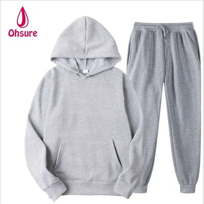 Loose Casual Sweatsuit Basic Drop Shoulder Oversize Sports Hoodie and Jogger Pants Men Tracksuit Set Women Digital Printing Knit