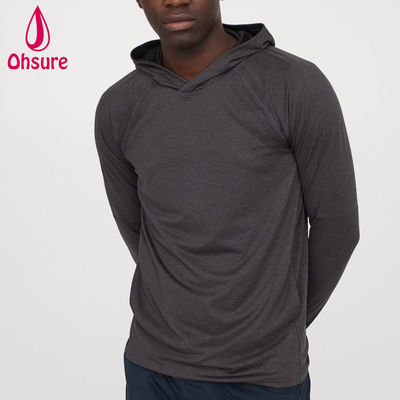 Hot Selling Men's Yoga Hoodie Quick Dry Mesh-Lined Wrapover Hood Regular Fit for Gym Training Custom Logo Solid Pattern Autumn
