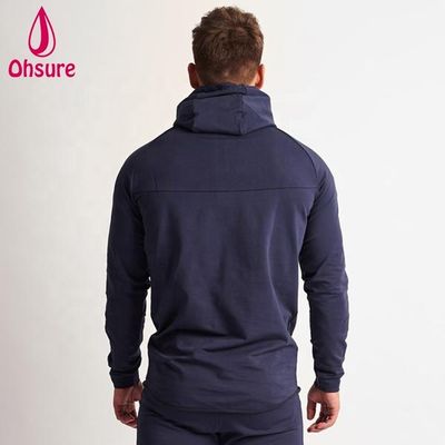 Manufacturer's Men's Sport Pullover Hoodie Winter Warm Fitness Running Sweatshirt with Zipper and Print Design