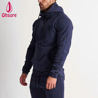 Manufacturer's Men's Sport Pullover Hoodie Winter Warm Fitness Running Sweatshirt with Zipper and Print Design
