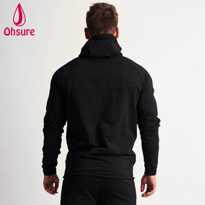 Manufacturer's Men's Sport Pullover Hoodie Winter Warm Fitness Running Sweatshirt with Zipper and Print Design