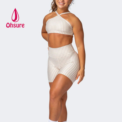 OEM 2 Piece Set Sports Bra&Scrunch Butt Shorts Basketball Shorts Gym Fitness Sets Women's Shorts