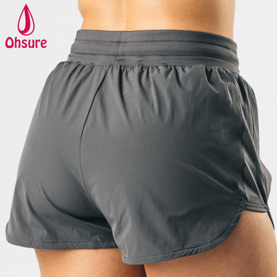 High Quality OEM High-cut Design High-waisted Athletic Sports Shorts Women Fitness Gym Run Yoga Bottoms Shorts Casual Woven