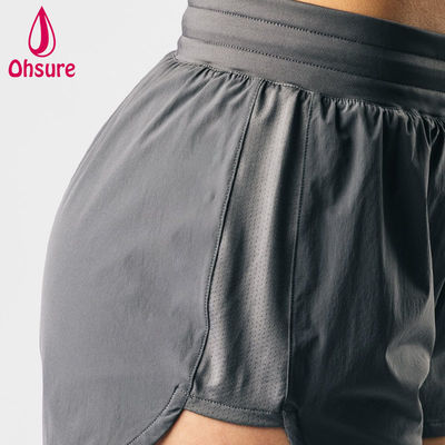 High Quality OEM High-cut Design High-waisted Athletic Sports Shorts Women Fitness Gym Run Yoga Bottoms Shorts Casual Woven