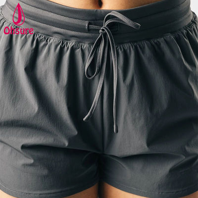 High Quality OEM High-cut Design High-waisted Athletic Sports Shorts Women Fitness Gym Run Yoga Bottoms Shorts Casual Woven