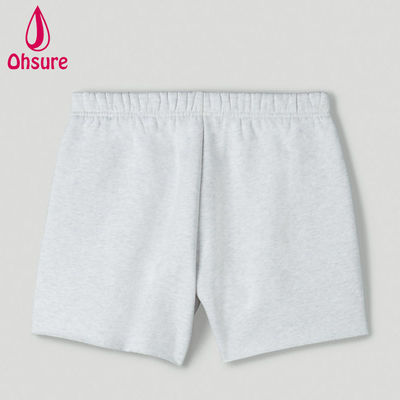 Wholesale Custom Logo High-waisted Sweat Shorts Women Fitness Gym Training Shorts High Waist Loose Inseam Pockets Raw Hem Casual