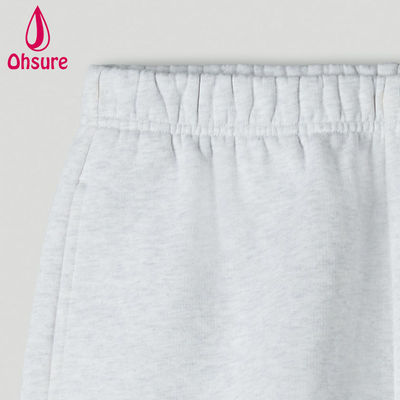 Wholesale Custom Logo High-waisted Sweat Shorts Women Fitness Gym Training Shorts High Waist Loose Inseam Pockets Raw Hem Casual