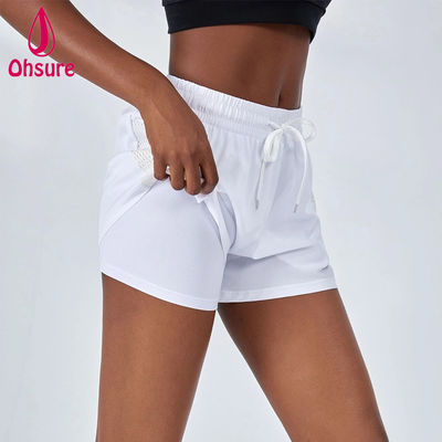 High Quality Women 2 in 1 Gym Shorts Mesh Quick Dry Sportswear Loose Fit Yoga Pants Custom Running Shorts