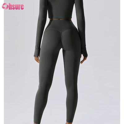 High Waist Buttery Soft Tummy Control Sports Yoga Pants 4 Way Stretchy Running Gym Tights Workout Athletic Leggings