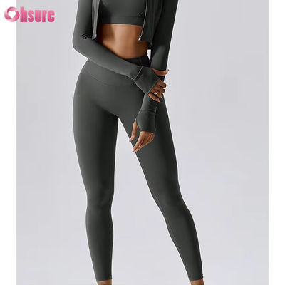 High Waist Buttery Soft Tummy Control Sports Yoga Pants 4 Way Stretchy Running Gym Tights Workout Athletic Leggings