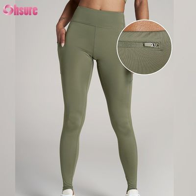 Plus Size Yoga Pants Back Zipper Pocket Moisture Absorbing and Quick Drying Leggings for Women