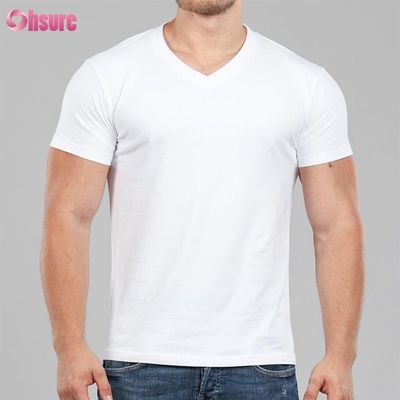 Bamboo T-shirt for Men Friendly Fabric BoxingT-shirt V Neck Printing Casual Print Pattern Knitted Muscle Support