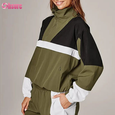 High Quality Women's Multicolor Sports Rain Jacket Vintage Style Windproof Hooded Knitted Fabric for Cycling Running Outdoor