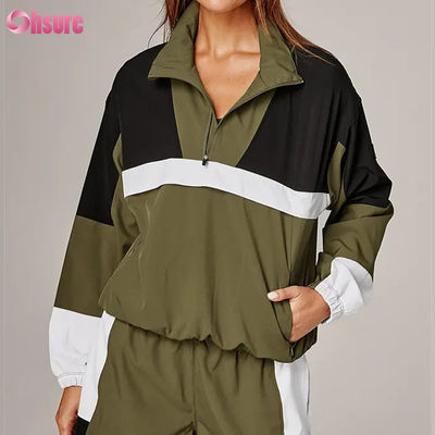 High Quality Women's Multicolor Sports Rain Jacket Vintage Style Windproof Hooded Knitted Fabric for Cycling Running Outdoor