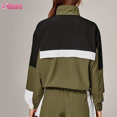High Quality Women's Multicolor Sports Rain Jacket Vintage Style Windproof Hooded Knitted Fabric for Cycling Running Outdoor