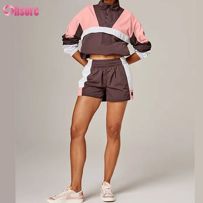 High Quality Women's Multicolor Sports Rain Jacket Vintage Style Windproof Hooded Knitted Fabric for Cycling Running Outdoor