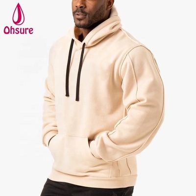 Wholesale Sports Wear Athletic Hoodies Men Custom Fitness Pullover Sweatshirts Breathable Gym Oversized Fleece Hoodie Printed