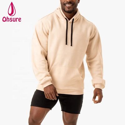 Wholesale Sports Wear Athletic Hoodies Men Custom Fitness Pullover Sweatshirts Breathable Gym Oversized Fleece Hoodie Printed