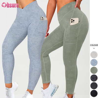 Customize Gym V Waist Leggings for Women Workout Butt Lifting Yoga Pants Sports Fitness Yoga Leggings With Pocket
