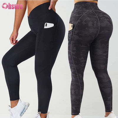 Customize Gym V Waist Leggings for Women Workout Butt Lifting Yoga Pants Sports Fitness Yoga Leggings With Pocket