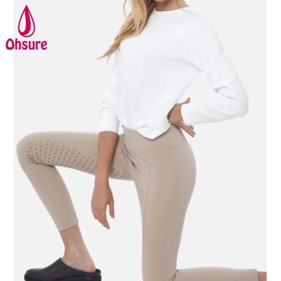 Super Quality Customized High Waisted Women's Equestrian Silicone Tights Horse Riding Leggings