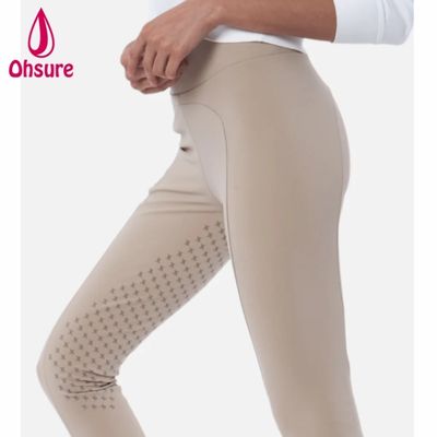 Super Quality Customized High Waisted Women's Equestrian Silicone Tights Horse Riding Leggings