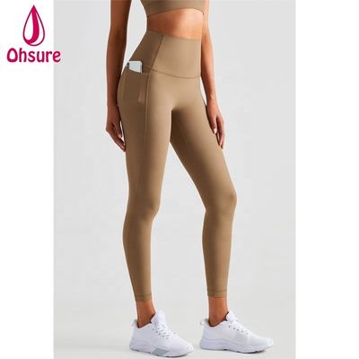 Breathable Mesh Running Pants With Pocket Custom Yoga Leggings for Women Compression Gym Tights