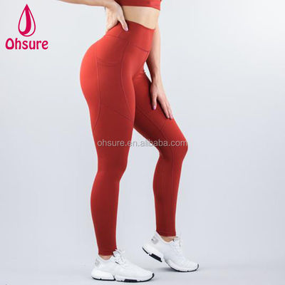 Breathable Mesh Running Pants With Pocket Custom Yoga Leggings for Women Compression Gym Tights