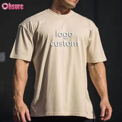 Custom Men's Sports Top Gym High Elastic Short Sleeve Fitting Slim T-shirt
