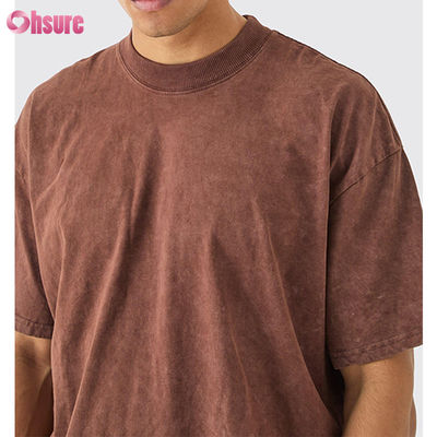 High Quality Acid Wash Digital Printing Vintage Tee Sports Oversized Tshirt Custom t Shirt for Men