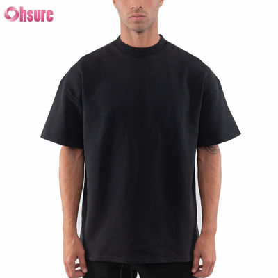 High Quality Washed Vintage Cotton Loose Fit Dropped Shoulder Heavyweight Custom Printed logo Oversized T-shirt