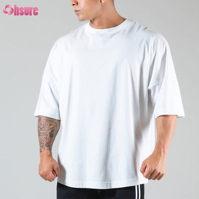 Men's Gym Bodybuilding Fitness Loose Casual Men's Oversized T-shirt Basic Style