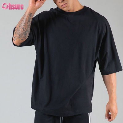 Men's Gym Bodybuilding Fitness Loose Casual Men's Oversized T-shirt Basic Style