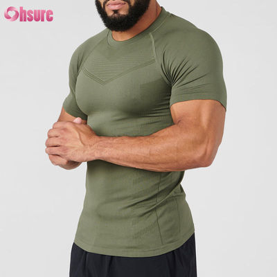 Customized Polyester Short Sleeve Lightweight Quick Drying Suitable for Running Fitness Men's Compression Muscle Fitness T-shirt