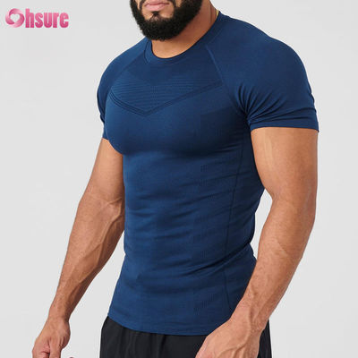Customized Polyester Short Sleeve Lightweight Quick Drying Suitable for Running Fitness Men's Compression Muscle Fitness T-shirt