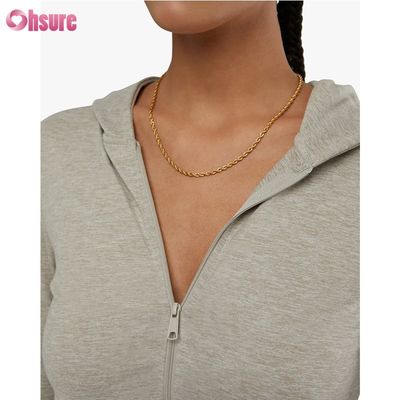 Custom High Quality Fitness Crop Active Full-zip Workout Jacket With Pocket Side for Women