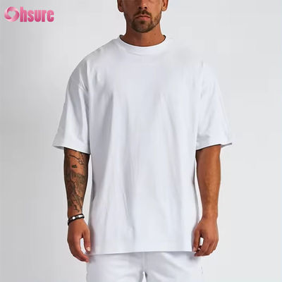Custom Logo Streetwear Heavy T-Shirt Printed Black Cotton Heavy Drop Shoulder Thick Blank T-Shirt