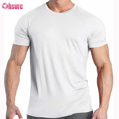 High Quality Printed Men's Graphic 95 Cotton 5 Spandex Compression T-shirt Elastic Stretch Breathable Gym Short Sleeve T-shirt
