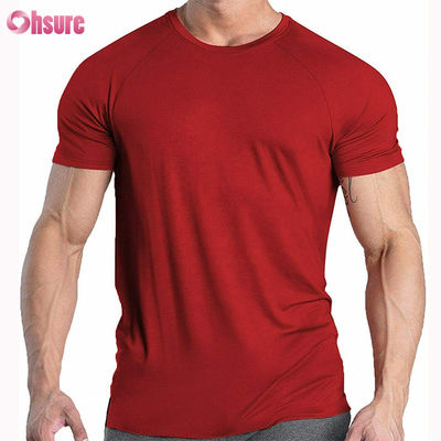 High Quality Printed Men's Graphic 95 Cotton 5 Spandex Compression T-shirt Elastic Stretch Breathable Gym Short Sleeve T-shirt