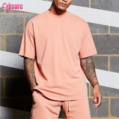 Custom logo Workout Clothing Sportswear Heavyweight Vintage Cotton Acid Washed Oversized Running Fitness Gym Shirts Men