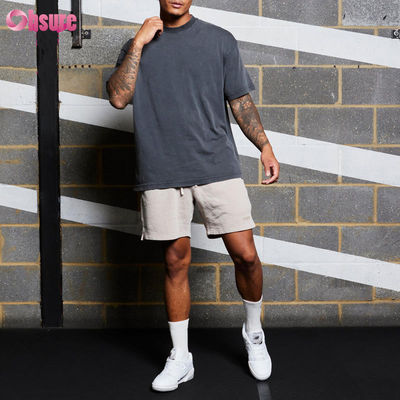Men Sports Wear Cotton Acid Washed Oversized Fitness Training Gym T Shirts High Quality Custom Logo Running for Men Casual Woven