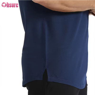 Wholesale US Size Fitness Apparel Men's Gym Sport T Shirts Breathable High Elastic Quick Dry Running Slim Fit Tshirts