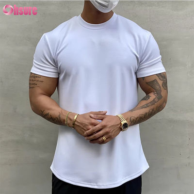 High Elastic Cotton Training Loose Fit Muscle Men's Fitness Sports T-shirt Gym T-shirt Screen Printing Relaxed Fit t Shirt