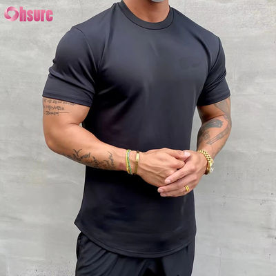 High Elastic Cotton Training Loose Fit Muscle Men's Fitness Sports T-shirt Gym T-shirt Screen Printing Relaxed Fit t Shirt