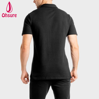 OEM Custom Logo Shirt Summer Office Gym Spandex / Nylon Men's Personal Trainer Work Clothes Men Polo Shirts Blank Casual  XS-2XL